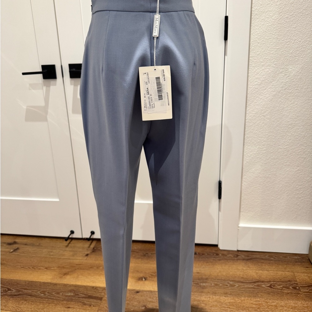 *New With Tags* MaxMara Light Blue Women's Trousers - Picture 4 of 10